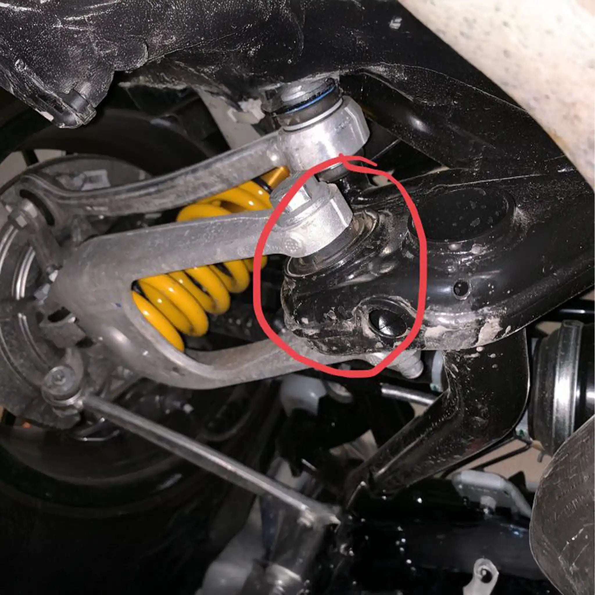 Photo of Millway Motorsport Rear Inner Lower Uniball Bushings BMW F8X & G8X M2/M3/M4 & E9X M3/E82 1M installed