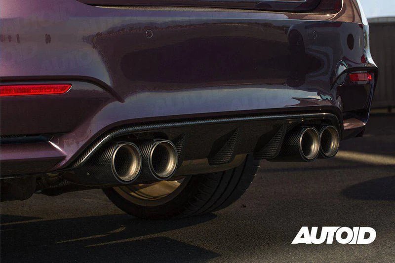 AutoID Carbon Fibre M Performance Style Rear Diffuser for BMW F80 & F82 F83 M4 - Clubsport Garage