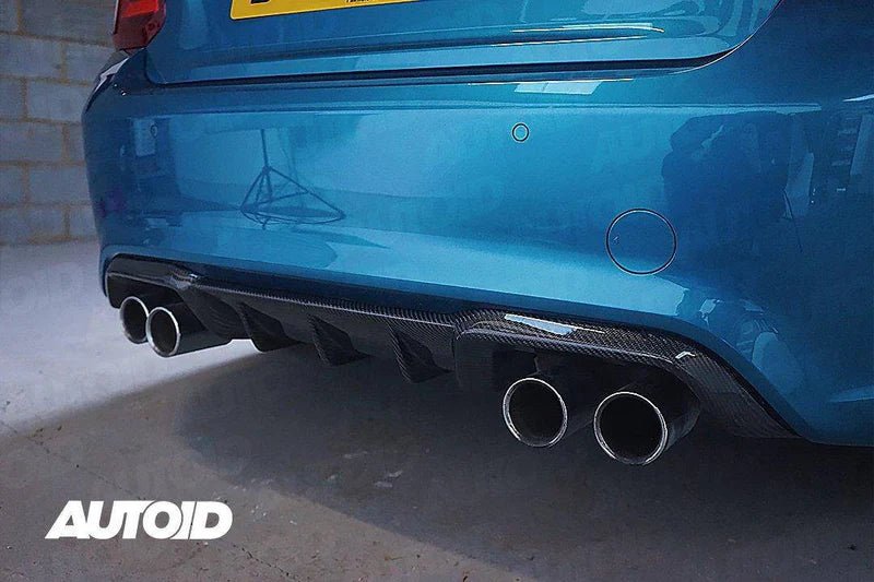 AutoID Carbon Fibre M Performance Style Rear Diffuser for BMW F87 M2 & M2 Competition - Clubsport Garage