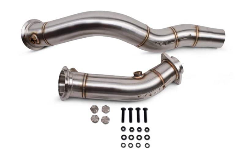 VRSF 3" Brushed Downpipes for S55 F87 M2 Competition, F80 M3 & F82 M4 - Clubsport Garage