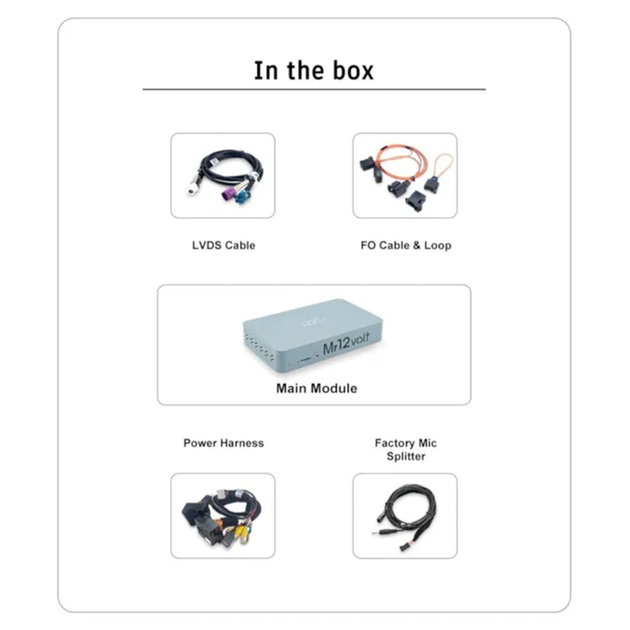 Photo of Mr12Volt BMW CIC CarPlay & AA Interface BMW E8X E9X E6X whats in the box