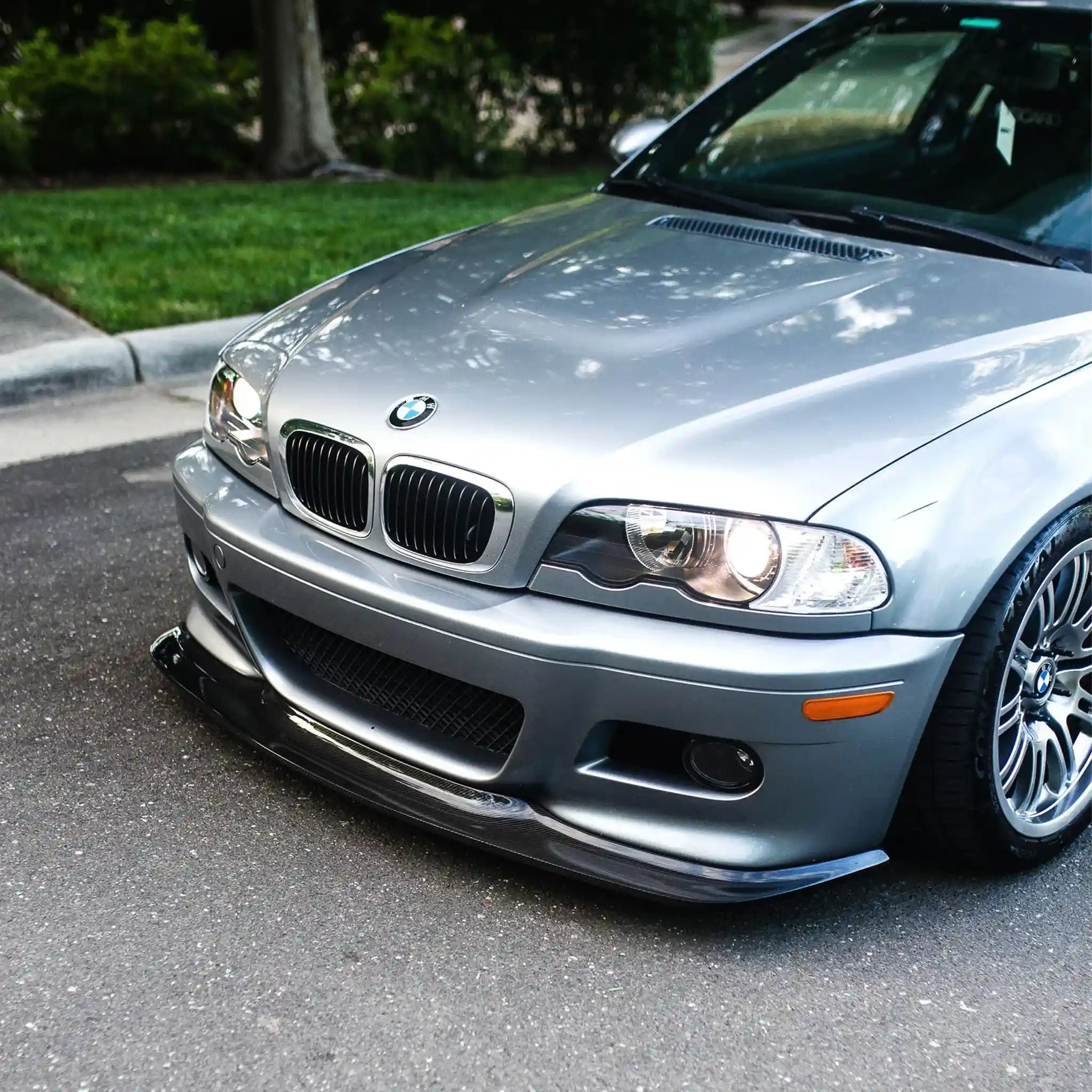 Photo of Ridgeline Motorsport E46 M3 GT4 Front Splitter installed to BMW E46 M3