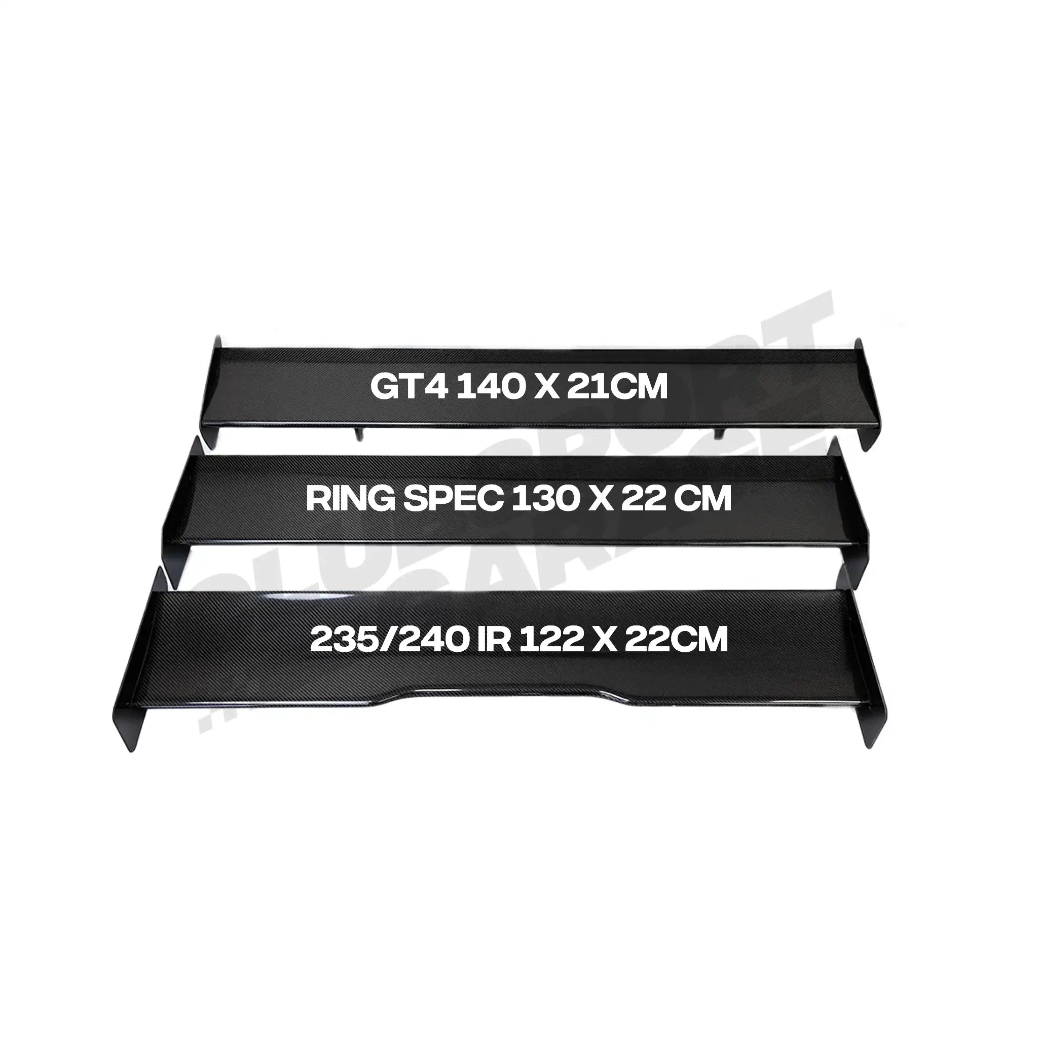 Photo of Ridgeline Motorsport Wing Sizes Comparison