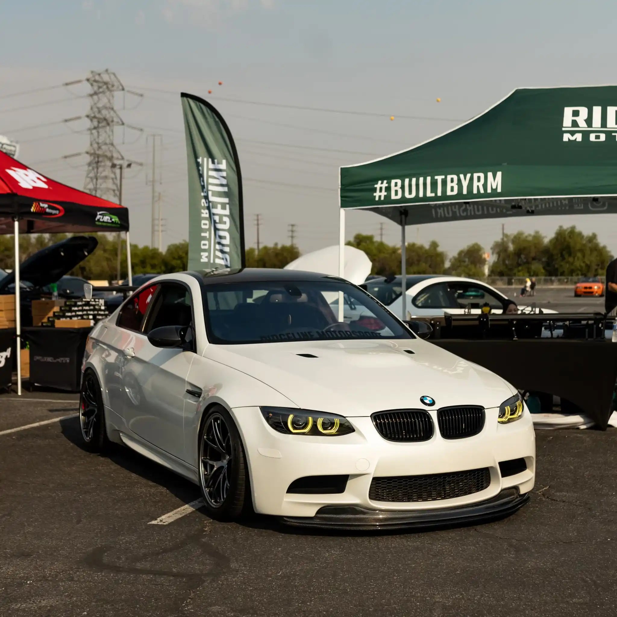 Photo of line Motorsport E8X M3 GTS Front Splitter installed on BMW E92 M3