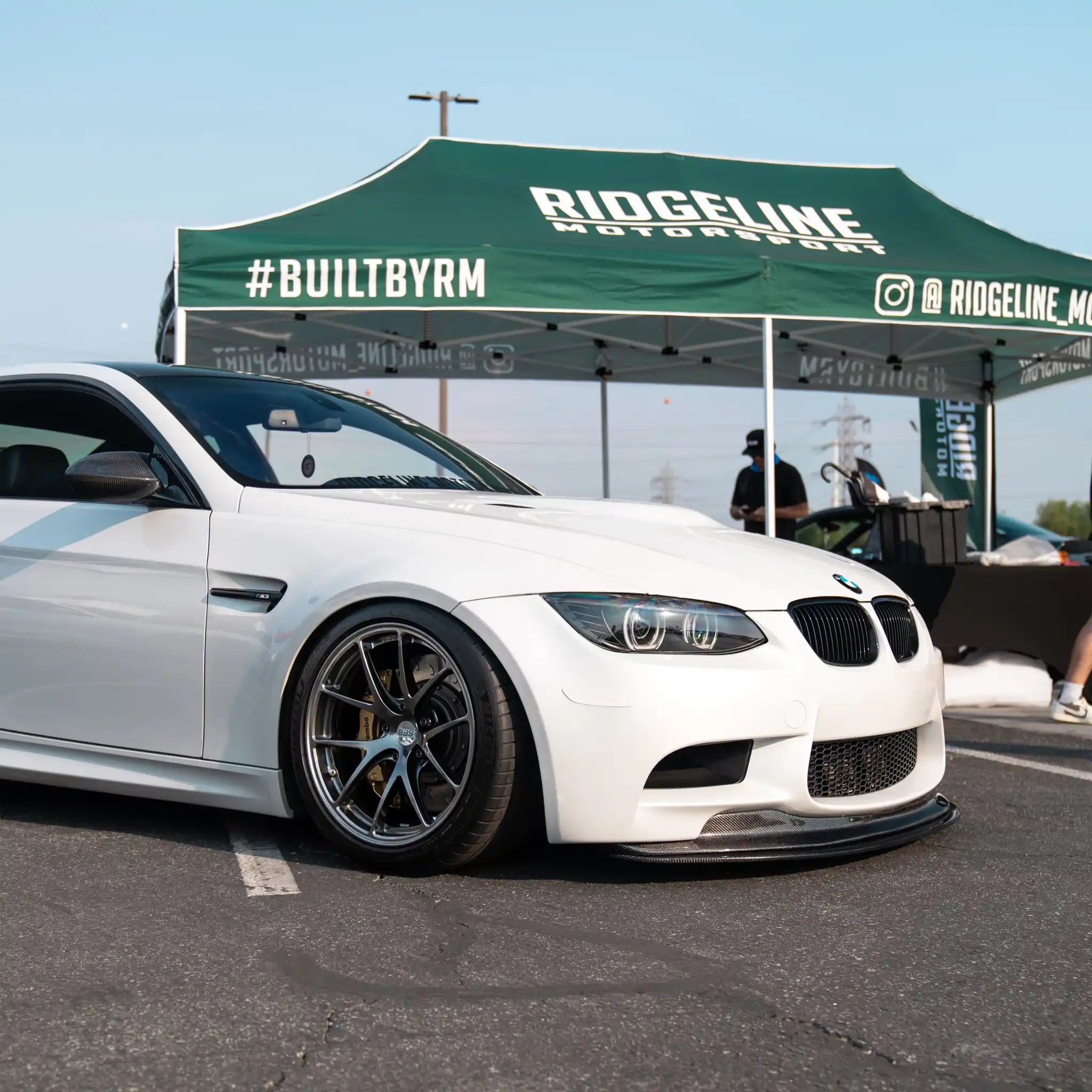 Photo of line Motorsport E8X M3 GTS Front Splitter installed on BMW E92 M3