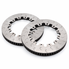Two J-Hook-pattern bare replacement brake rotors – representative image of a left/right pair