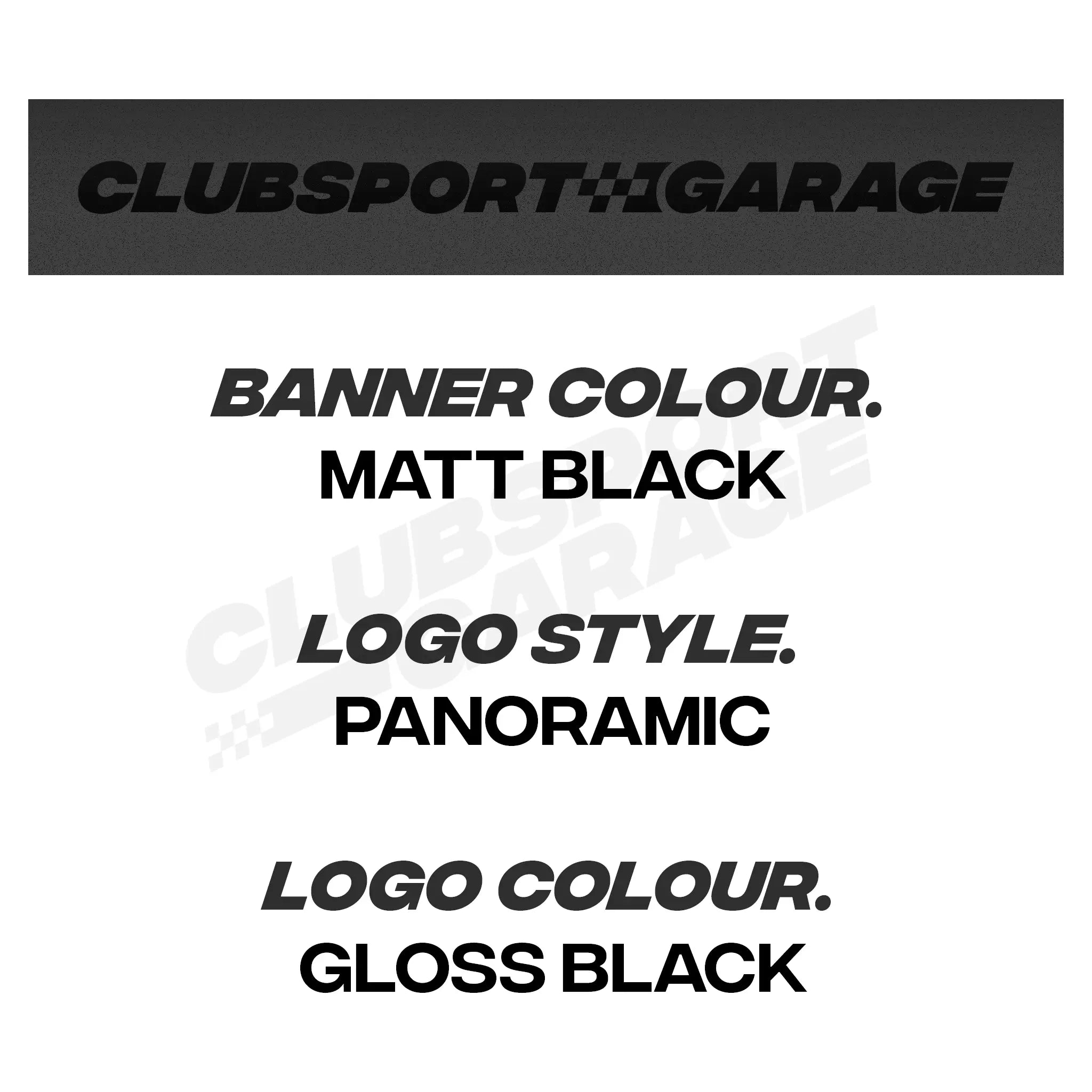 Clubsport Garage Sunstrip/ Windscreen Banner - Clubsport Garage