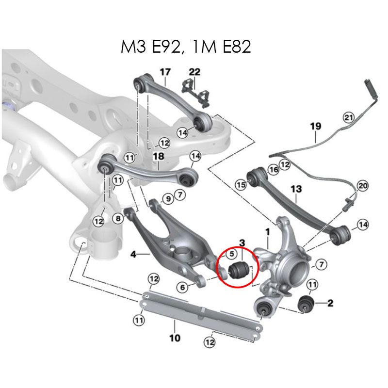 Millway Motorsport Eccentric Rear Control Arm Bushing BMW F8X & G8X M2/M3/M4 & E9X M3/E82 1M - Clubsport Garage