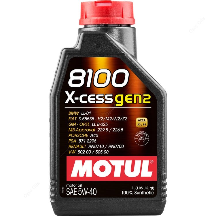 Motul 8100 X-cess gen2 5W-40 - Clubsport Garage