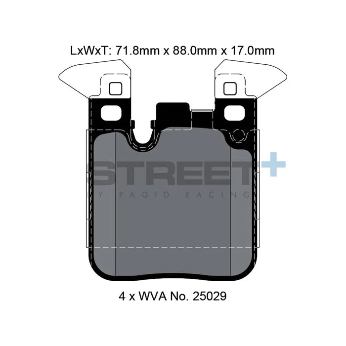 Pagid Street+ Rear Brake Pads – BMW F Series M2, M3, M4 & M - Lite - Clubsport Garage