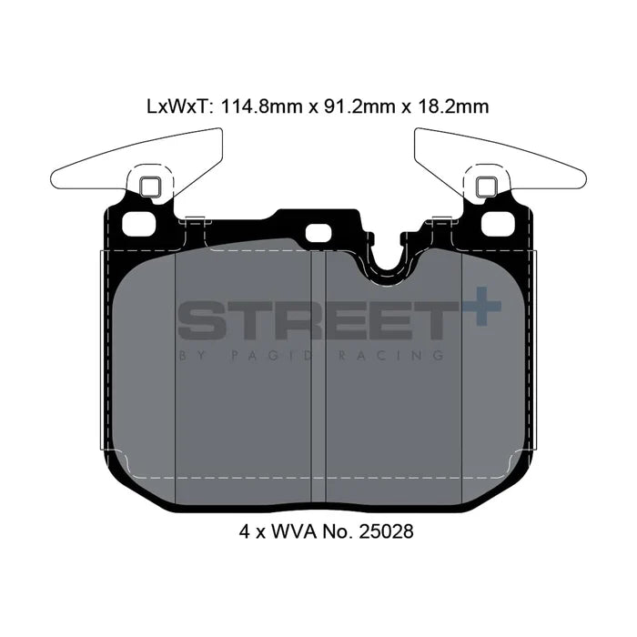 Pagid Street+ Rear Pads – BMW G87 M2 G80 M3 G82 M4 - Clubsport Garage