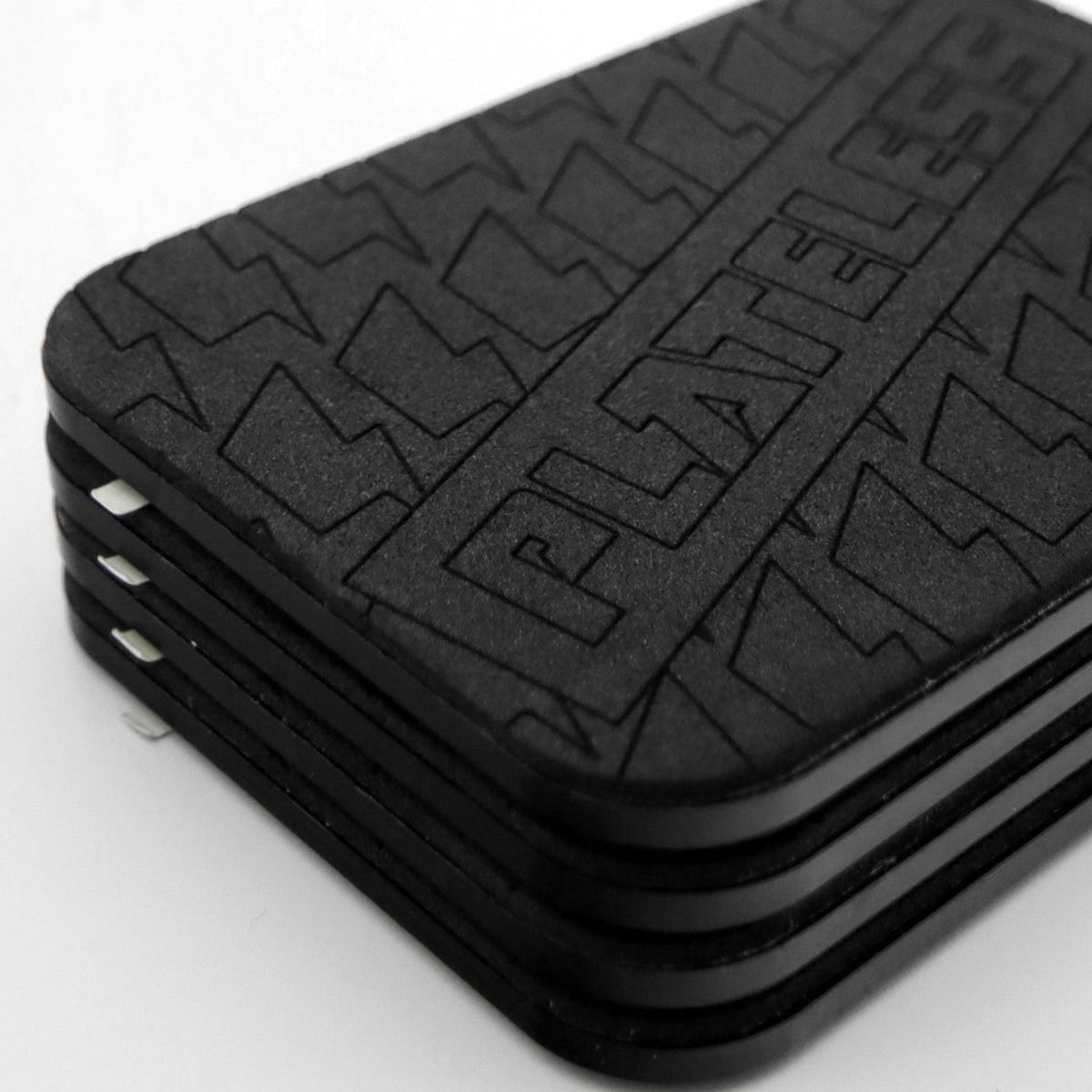Close-up of Plateless replacement magnetic pads for the plastic bumper refresh kit