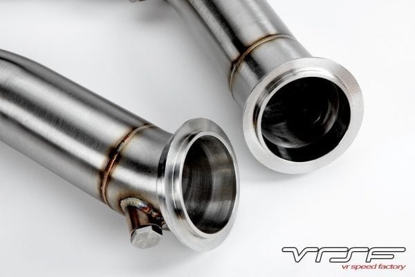 VRSF 3" Brushed Downpipes for S55 F87 M2 Competition, F80 M3 & F82 M4 - Clubsport Garage