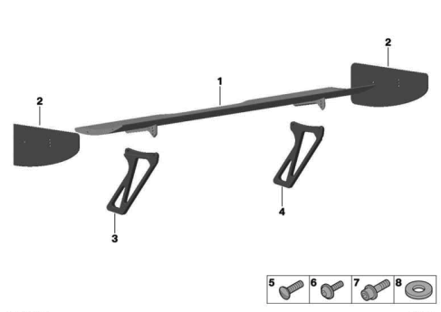 BMW Motorsport M235i/240i Racing Rear Wing - Clubsport Garage